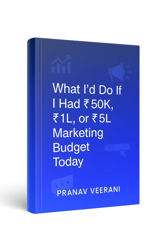 What I’d Do If I Had ₹50K, ₹1L, or ₹5L Marketing Budget Today