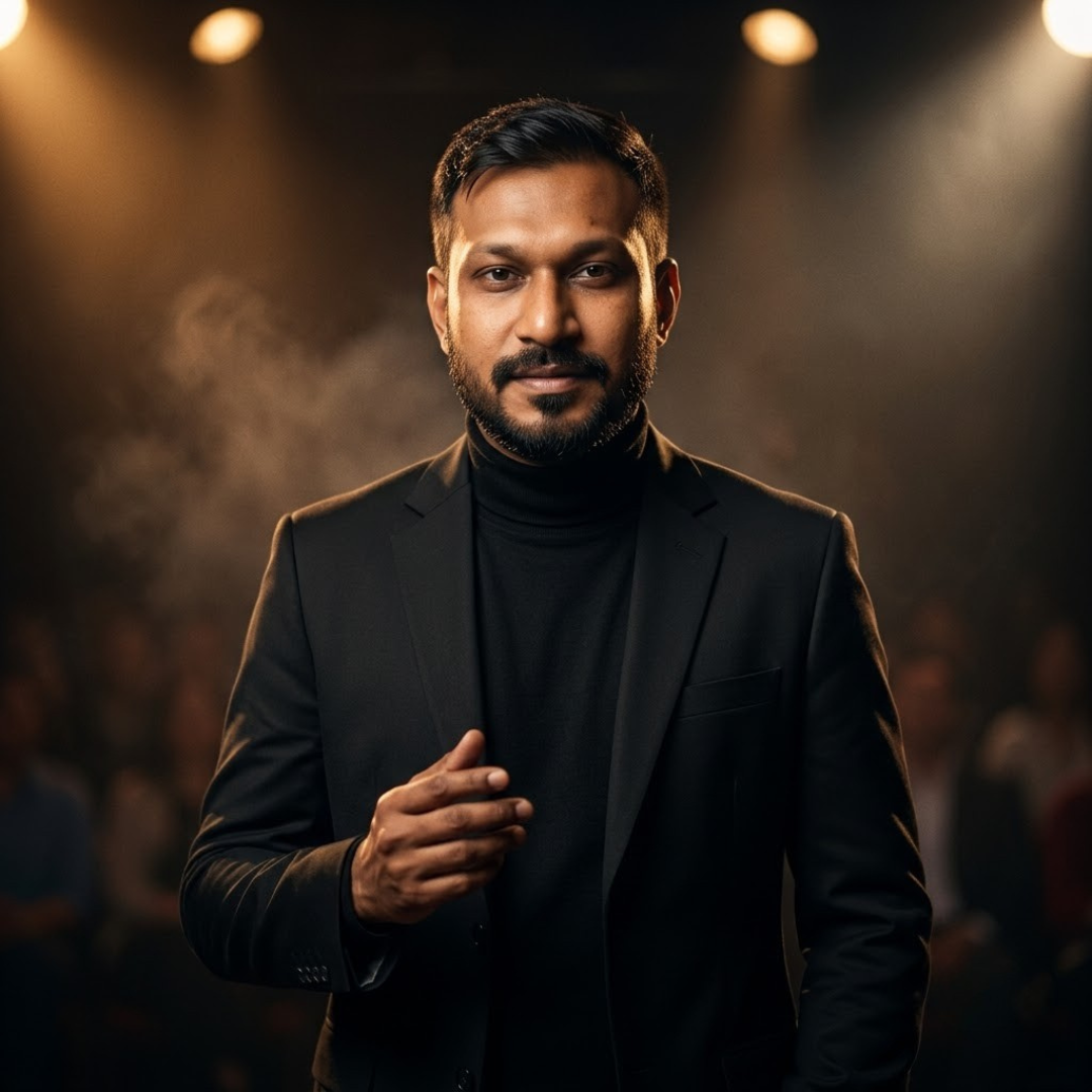 Pranav Veerani training and speaking on stage