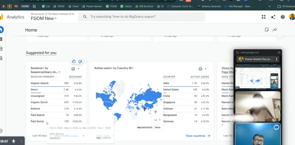 FSIDM live class on Google Meet with Pranav Veerani