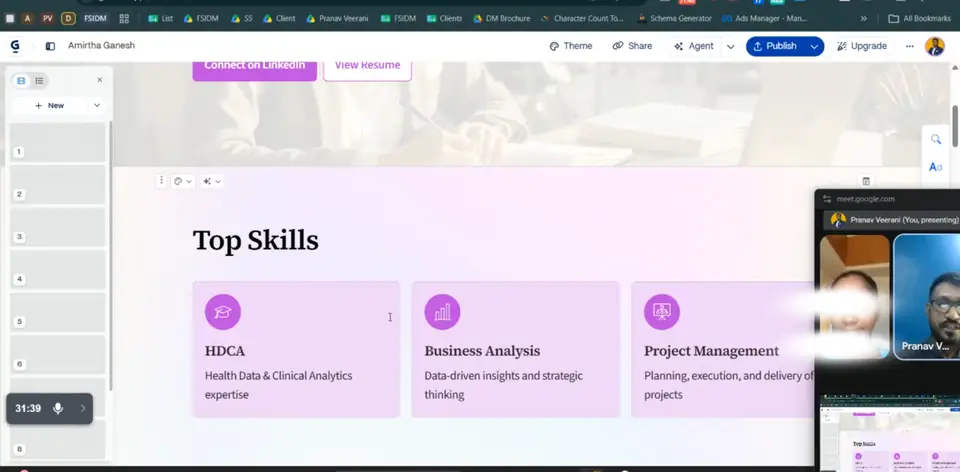 FSIDM live class on Google Meet with Pranav Veerani
