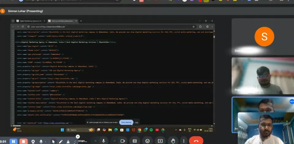 FSIDM live class on Google Meet with Pranav Veerani