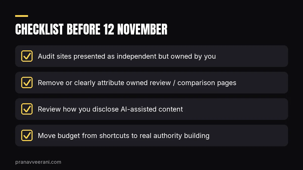 Checklist before Claude’s policy takes effect on 12 November 2026