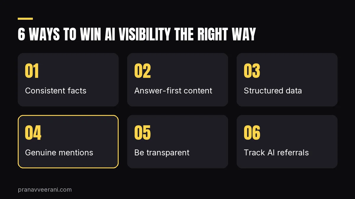 6 ways to win AI visibility the right way